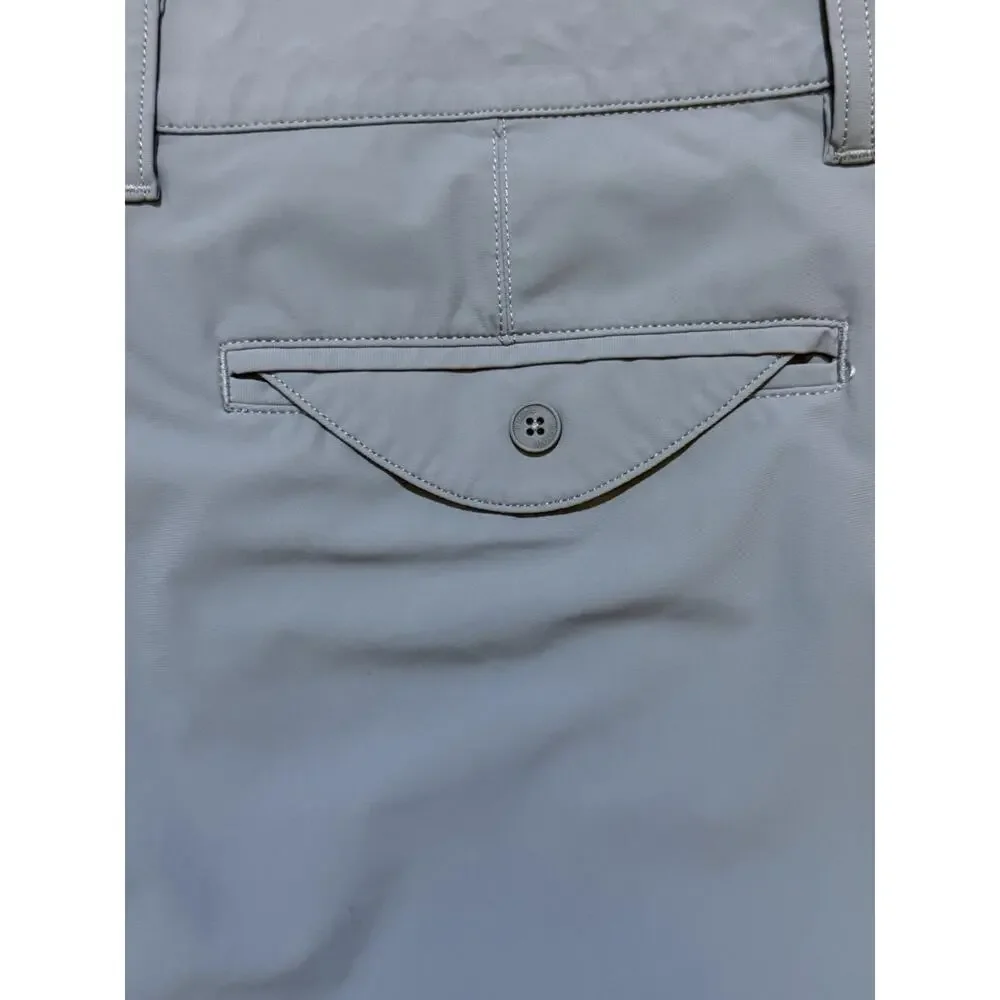 Rhone Commuter Shorts Mens 38 Lt Gray Khaki Performance Stretch Chino Athletic